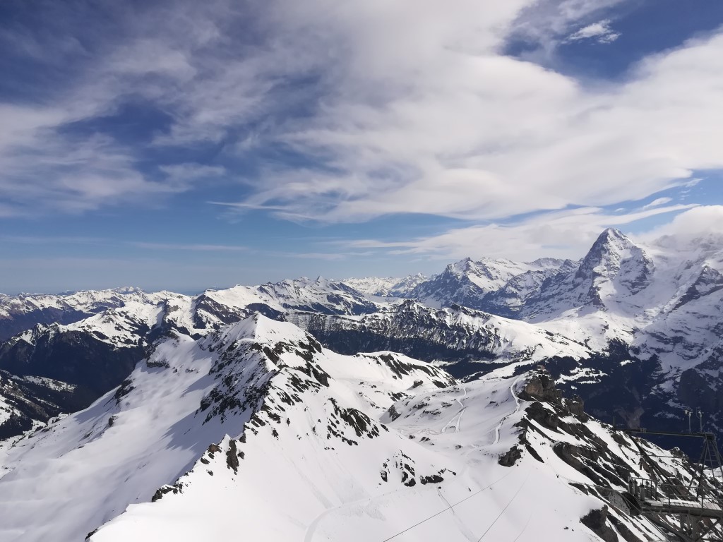 Alpland Switzerland snow mountain view